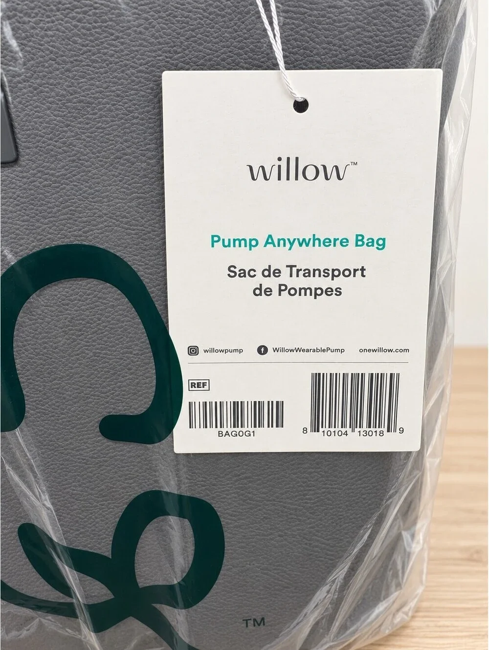 Willow Pump Anywhere Bag Gray Vegan Leather New w/ Tags